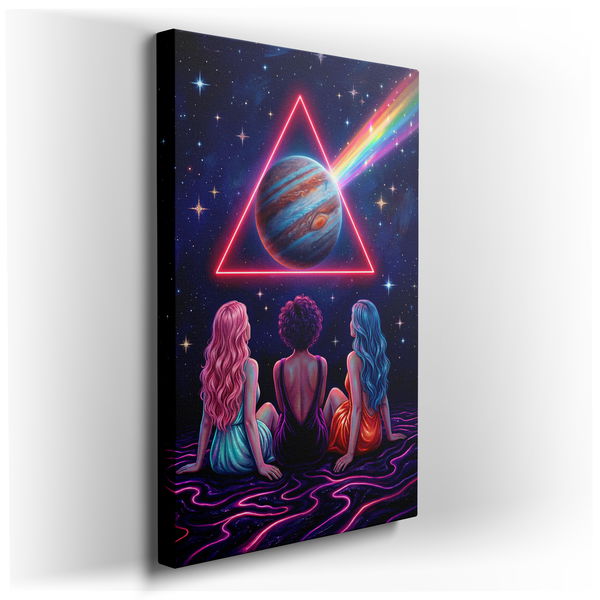 Celestial Sisters: Cosmic Canvas Wall Art