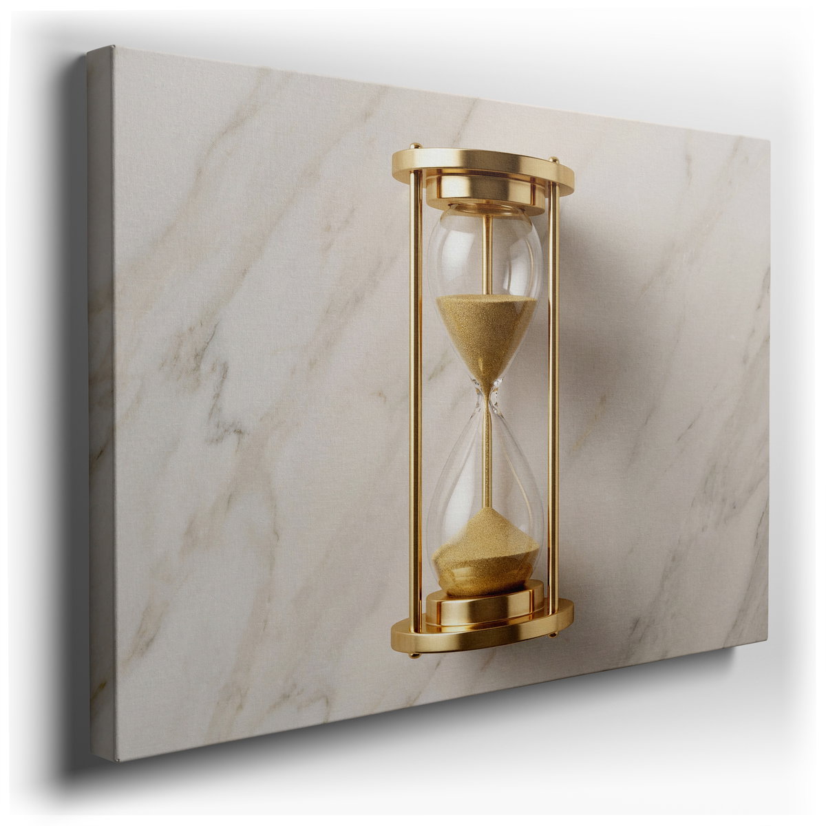 Golden Hourglass - Timeless Elegance Canvas Wall Art
