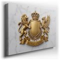 Golden Royal Crest - Elegant Canvas Wall Art