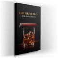 The Silent Man - Whiskey & Cigar Canvas Wall Art