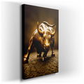 Charging Bull - Bronze Canvas Wall Art