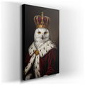 Regal Owl - Royal Snowy Owl Portrait Canvas Wall Art