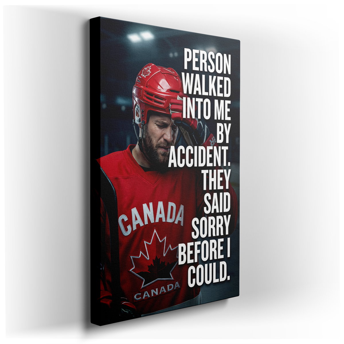 Canadian Hockey Apology Canvas Wall Art