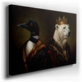 Regal Loon & Polar Bear - Unique Animal Canvas Wall Art
