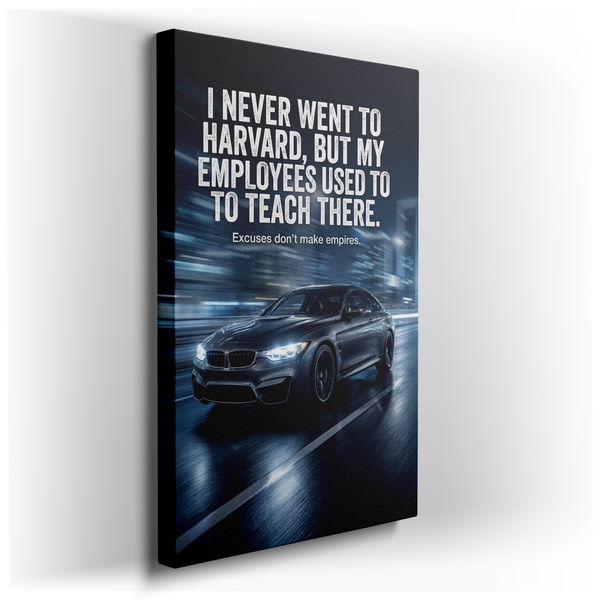Inspirational Car Quote - Modern Canvas Wall Art