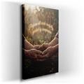 Compassionate Hands Planting Canvas Wall Art - Inspirational Home Decor