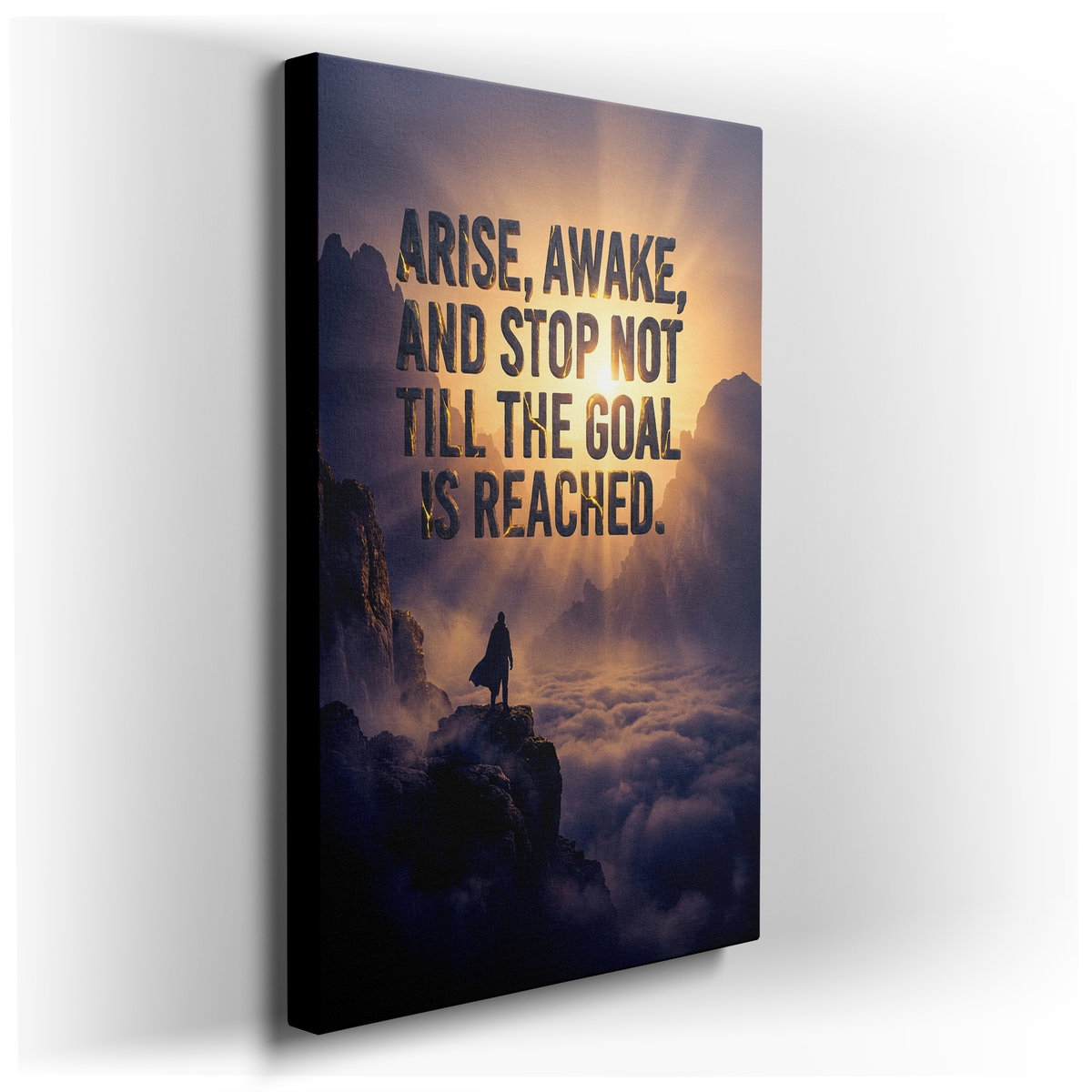 Arise Awake Goal Reached Canvas Wall Art - Motivational Decor