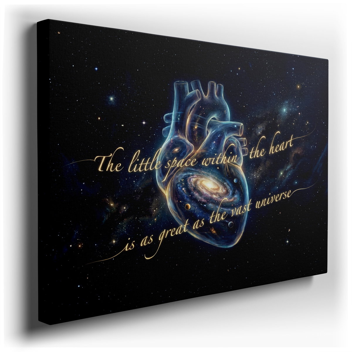 Cosmic Heart - Galaxy Canvas Wall Art