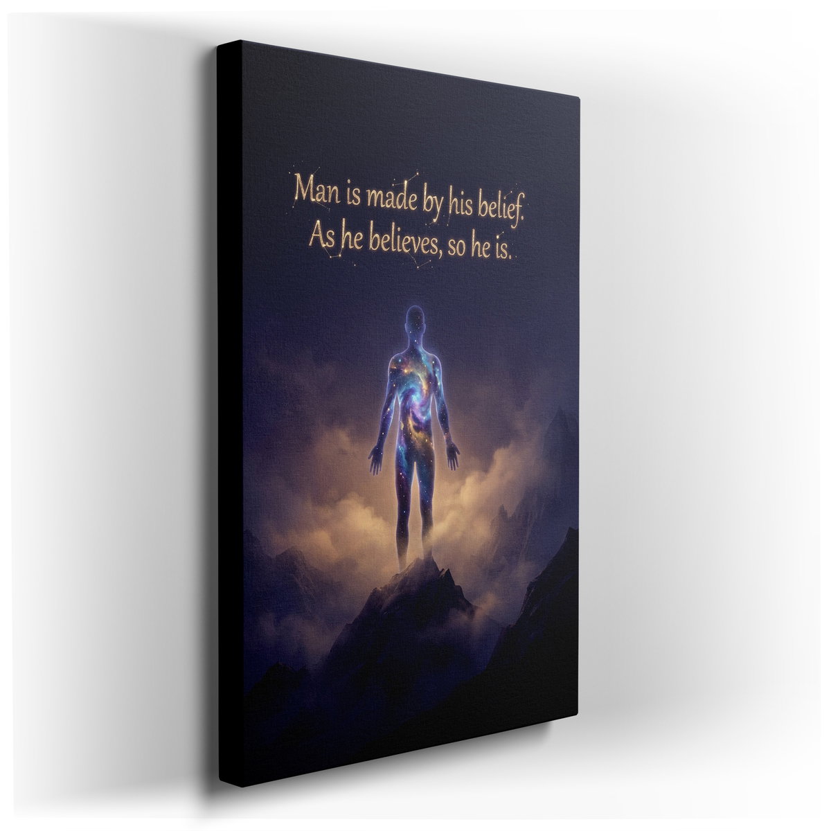 Cosmic Belief - Inspirational Quote Canvas Wall Art