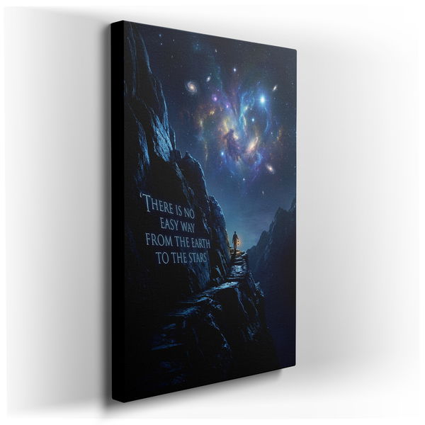 No Easy Way to the Stars Canvas Wall Art