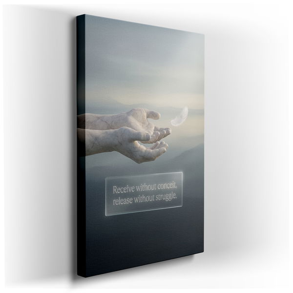 Receive & Release - Spiritual Feather Canvas Wall Art