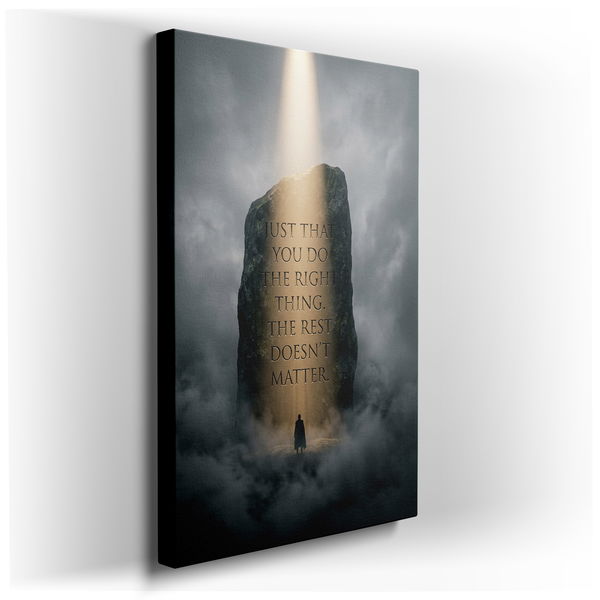 Inspirational Stone Tablet Canvas Wall Art