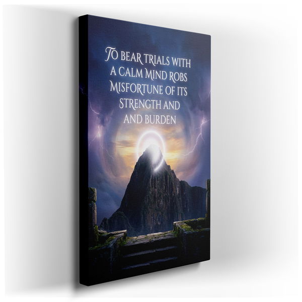 Inspirational Mountain Quote - Serene Landscape Canvas Wall Art