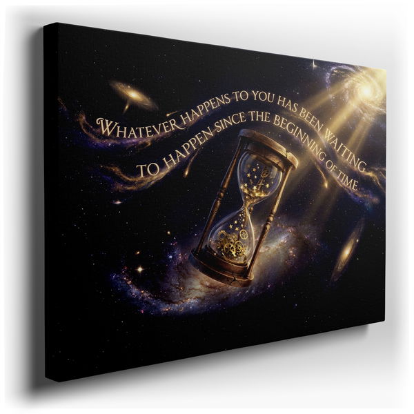 Hourglass of Time Canvas Wall Art - Cosmic Galaxy