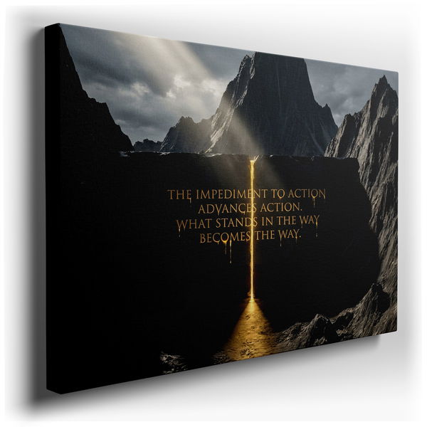 Mountain Landscape Quote Canvas Wall Art - Motivational