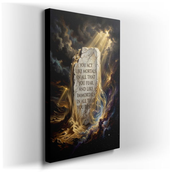 Mortals and Immortals Quote Canvas Wall Art - Inspirational