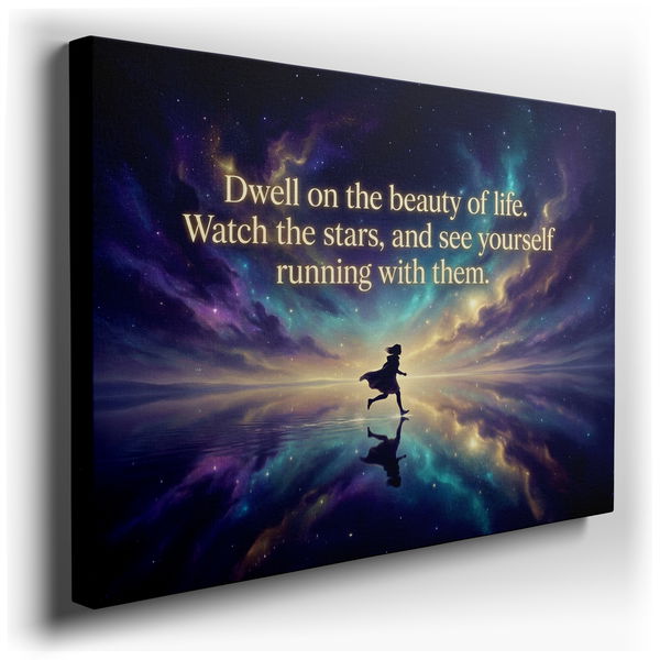 Cosmic Run - Inspirational Galaxy Canvas Wall Art