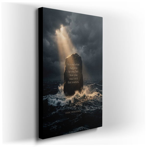 Stoic Resilience - Motivational Canvas Wall Art
