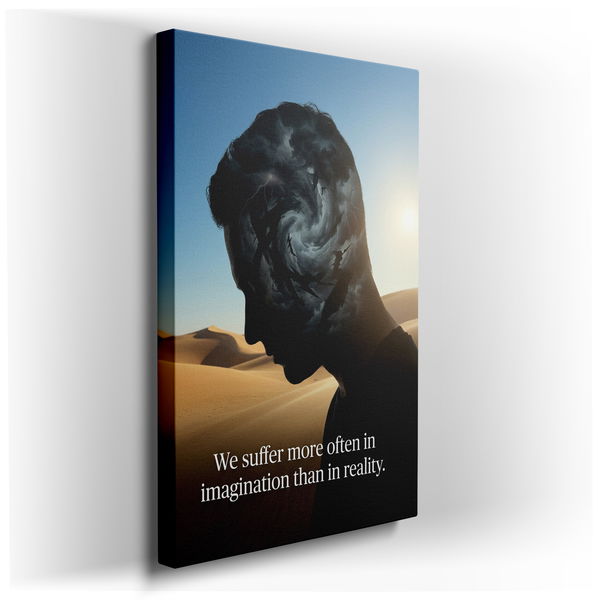 Thoughtful Man - Desert Landscape Canvas Wall Art