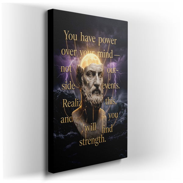 Power Over Your Mind - Inspirational Philosophy Canvas Wall Art