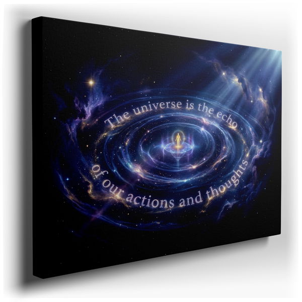 Echo of Thoughts in Universe - Spiritual Canvas Wall Art