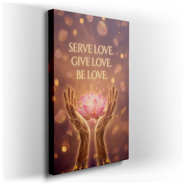 Serve Love Canvas Wall Art