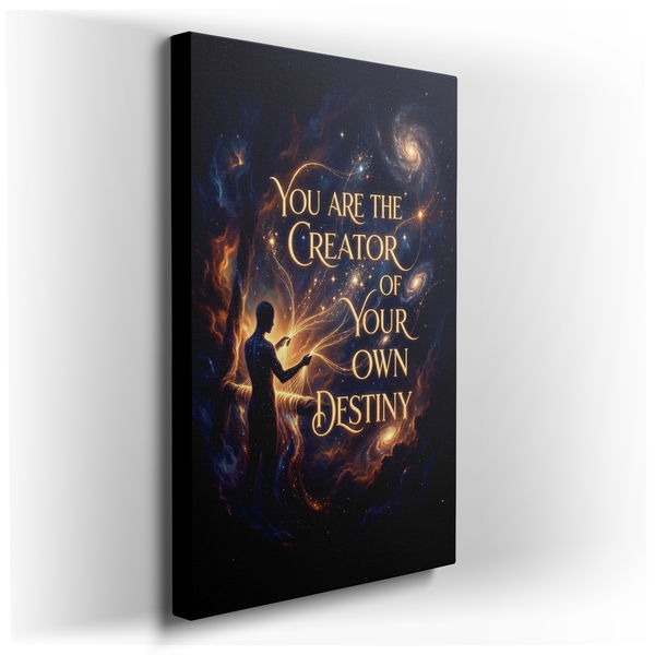 You Are the Creator - Inspirational Galaxy Canvas Wall Art