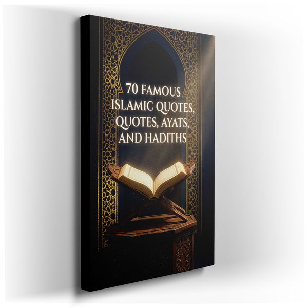 70 Famous Islamic Quotes Canvas Wall Art - Inspirational Decor
