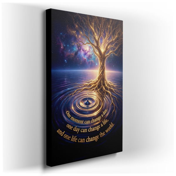 Golden Tree of Life Inspirational Wall Art