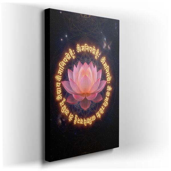 Lotus Flower Mandala - Spiritual Canvas Wall Art