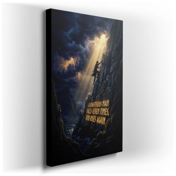 A Righteous Man Climbing Canvas Wall Art