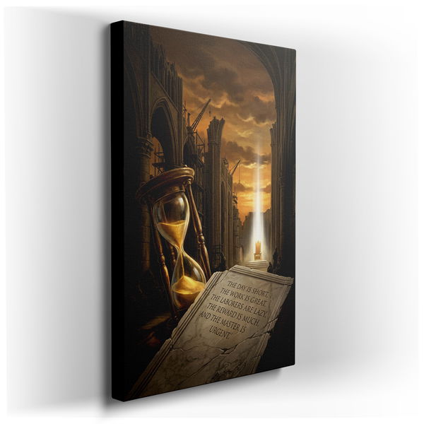 Hourglass and Cathedral Canvas Wall Art