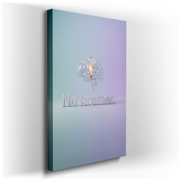 No Brainer - Conceptual Canvas Wall Art