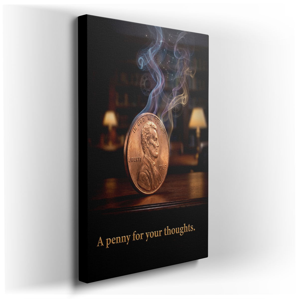 A Penny For Your Thoughts - Abstract Canvas Wall Art