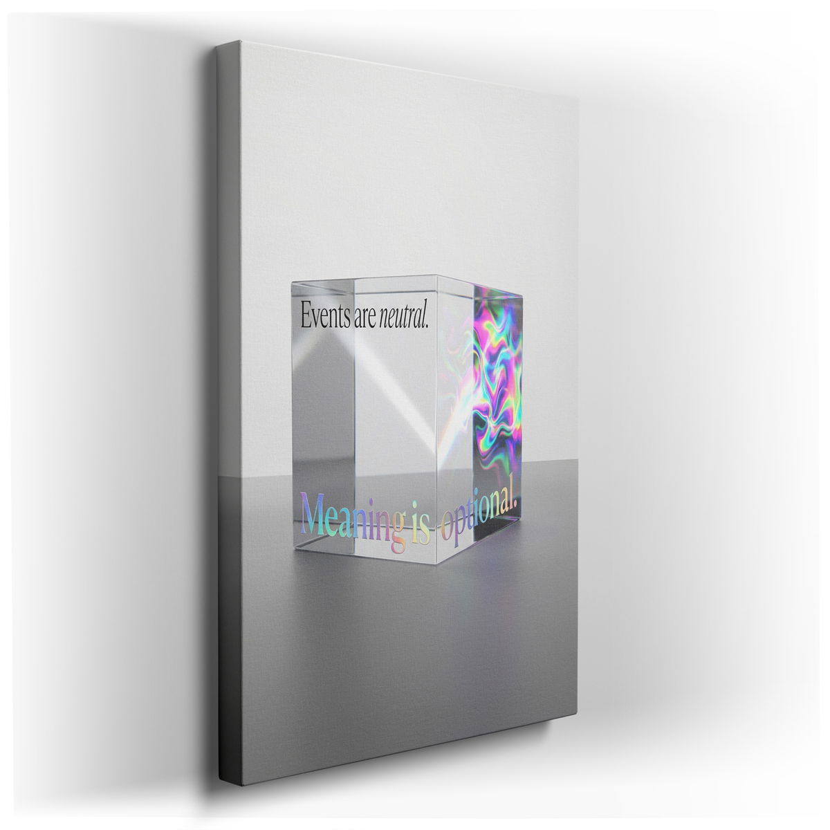 Events Are Neutral Canvas Art - Motivational Wall Decor