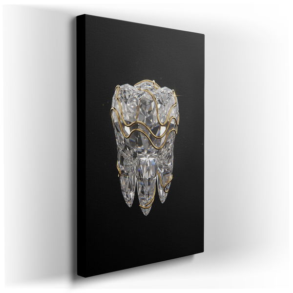 Diamond Tooth Abstract - Modern Canvas Wall Art