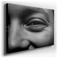 Close-Up Eye - Monochrome Portrait Canvas Wall Art