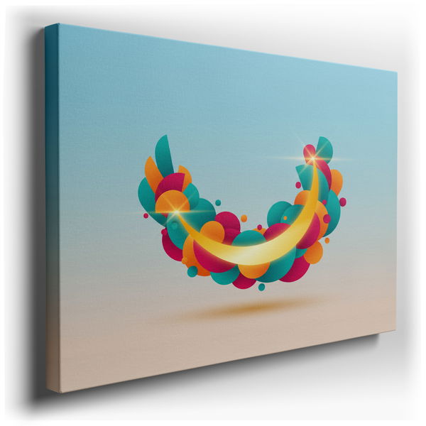Abstract Crescent Moon Canvas Art - Modern Decor