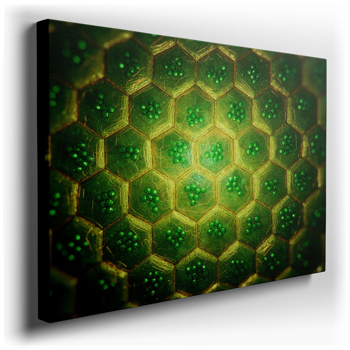 Green Geometric Pattern Canvas Art - Modern Decor