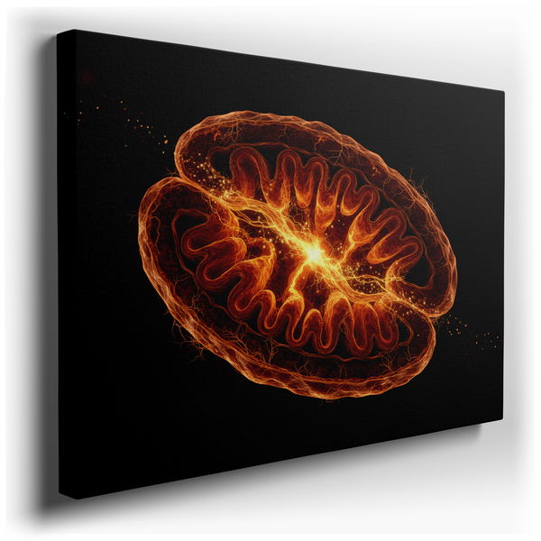 Detailed Mitochondrion Structure - Modern Canvas Wall Art