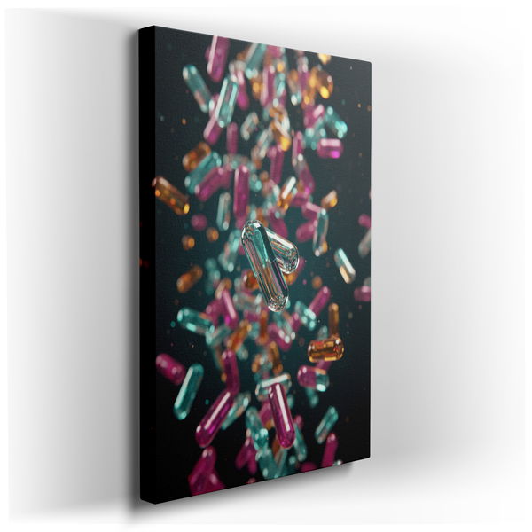 Colorful Capsule Abstract - Modern Canvas Wall Art