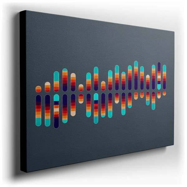 Color Bars Canvas Wall Art - Contemporary Touch