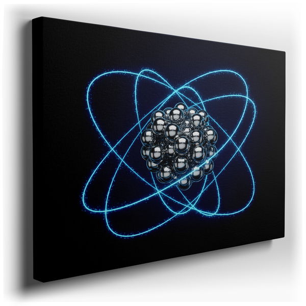 Abstract Atom Canvas Wall Art - Modern Science