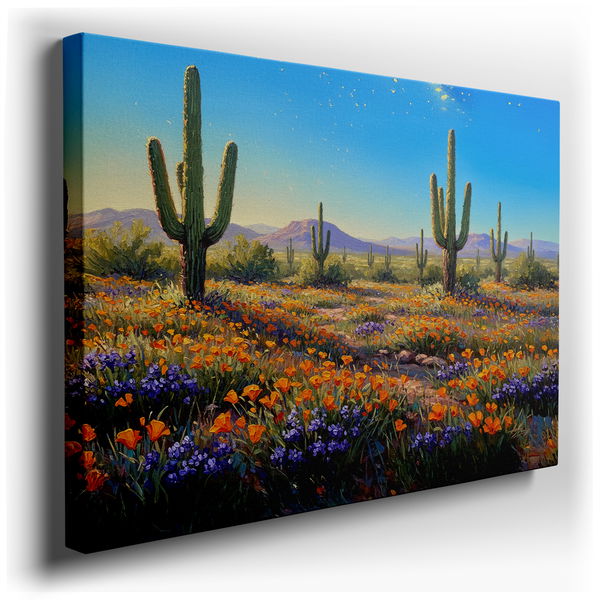 Desert Bloom - Vibrant Southwest Canvas Wall Art