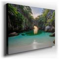 Tropical Beach Paradise Canvas Wall Art - Coastal Decor