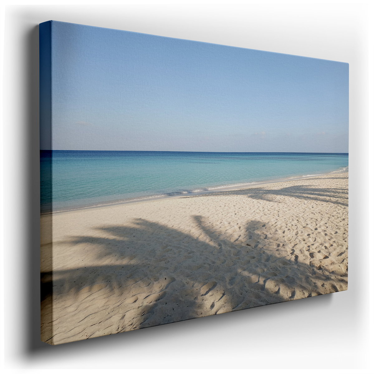 Azure Seascape Canvas Wall Art - Tropical Beach Decor