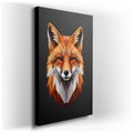 Geometric Fox Portrait - Modern Canvas Wall Art