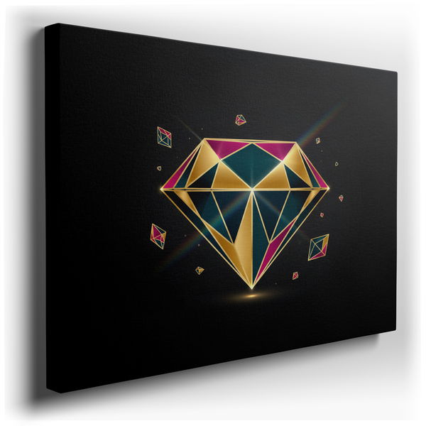 Geometric Diamond - Abstract Canvas Wall Art