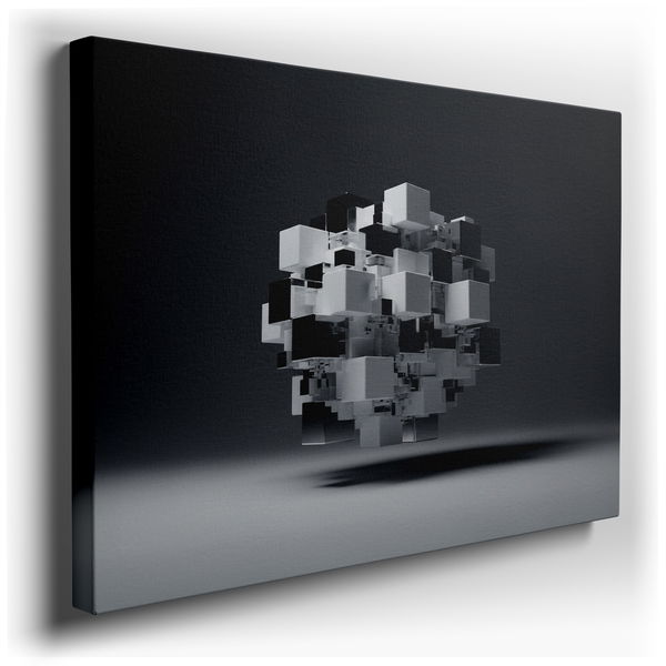 Abstract Cubes Canvas Art - Modern Geometric Decor