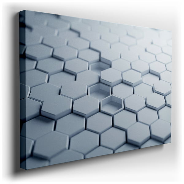 Abstract Hexagon Pattern Wall Art - Modern Decor